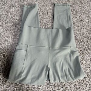 Athleta Salutation 7/8 Tights in Soft Green